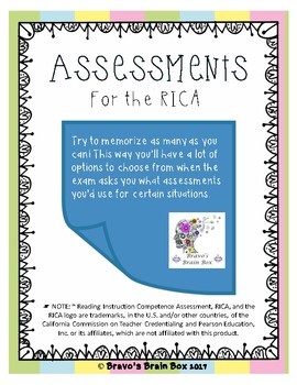 Preview of Assessments for the RICA