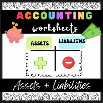Preview of Assets and Liabilities - Beginner Accounting Worksheets & Lesson