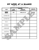 Assignment Agenda Sheets (EDITABLE)