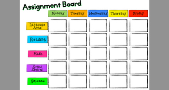 classroom assignment board
