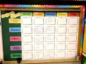 classroom assignment board