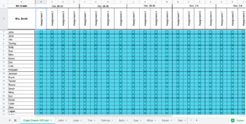 Preview of Assignment Check Off Sheet and Progress Reports (Whole Class)