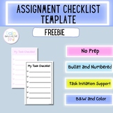 Assignment Checklist Template