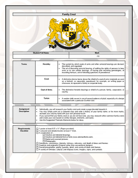 Preview of Assignment - Family Crest