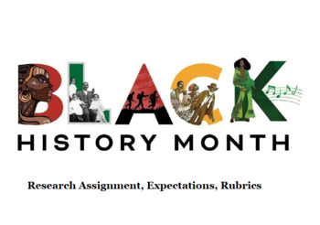 Preview of Assignment Guide & Expectations: Black History Month