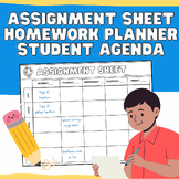 Assignment Sheet, Homework Organizer, Student Agenda, Acad