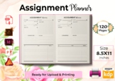 Assignment Planner - KDP Interior - Log Book Printable : E