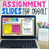 Assignment Slide Templates for Google™ Slides
