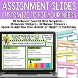 Assignment Slides | Solid Colors | Customizable | Distance