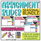 Assignment Slides | Holidays & Seasons Bundle | Google Sli