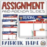 Assignment Slides Patriotic Theme Daily and Weekly | Morni