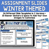 Assignment Slides Winter Themed | Customizable | Distance 