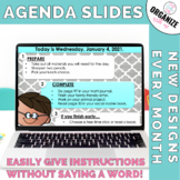 Editable Daily Agenda Slides Year Long Bundle I Google and