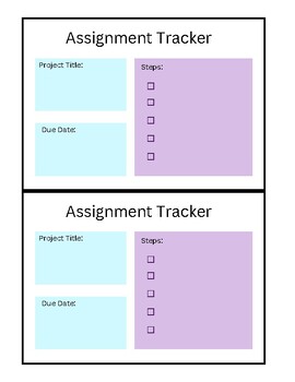 Preview of Assignment Tracker