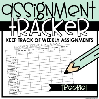 Preview of Assignment Tracker | FREEBIE