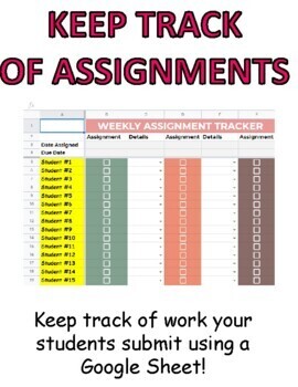 how to use google sheets assignment tracker