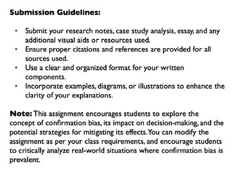 confirmation bias assignment