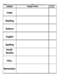 Assignment sheet