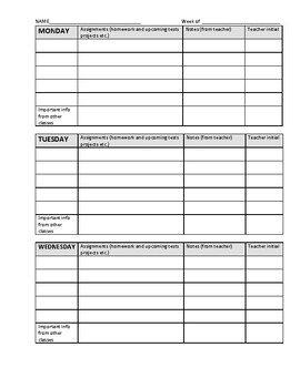 staff assignment sheet template