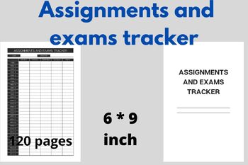 Preview of Assignments And Exams Tracker: Schedule And Track Your Exams. Student's Exam Man