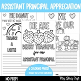 Assistant Principal Appreciation Week Thank you Coloring P