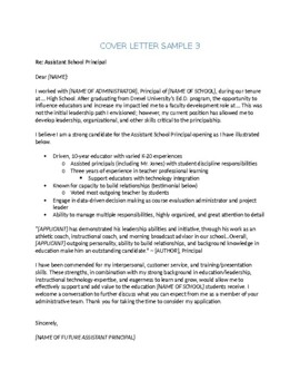 assistant principal cover letter pdf