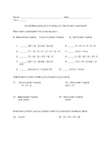 Associate, Distributive, Commutative Property worksheet #2