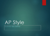 Associated Press (AP Style) PowerPoint and Notes