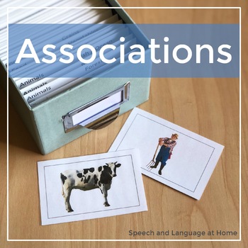 Preview of Association Photo Cards for Receptive and Expressive Language Skills