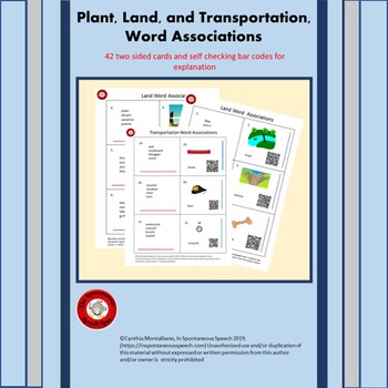 Preview of Association Task Cards for Plants, Lands, and Transportation Sets
