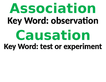 Preview of Association and Causation Word Wall