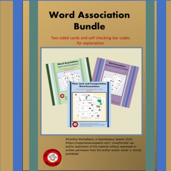 Preview of Association and Vocabulary Task Card Bundle: