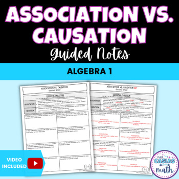 Preview of Association vs. Causation Guided Notes Lesson Algebra 1
