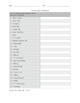 Preview of Associations - Cities and States Worksheet - Speech Therapy