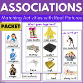 Word Associations Speech Therapy Activities Special Educat