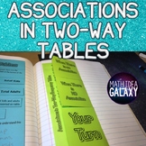 Associations in Two-Way Tables Foldable Notes