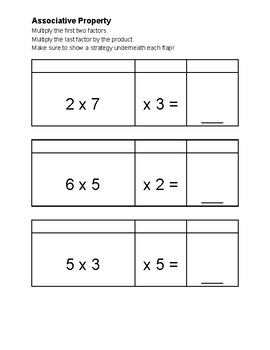 Preview of Associative Property Interactive Notebook