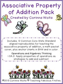 Associative Property of Addition Pack by Corinna Woita | TpT