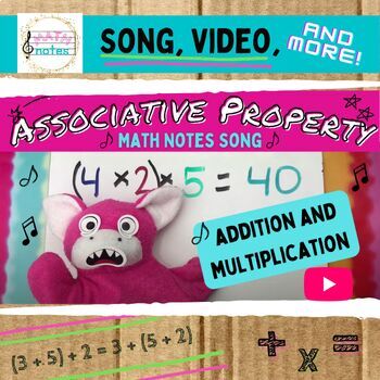 Preview of Associative Property of Addition and Multiplication Song and Video FREE