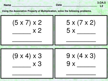 associative property of multiplication 3oa5 common core math