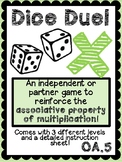 Associative Property of Multiplication Game - Dice Duel! (