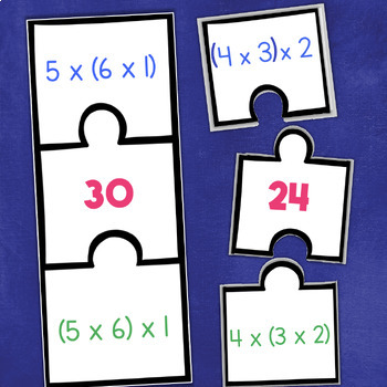 associative property of multiplication worksheets and math centers by fishyrobb