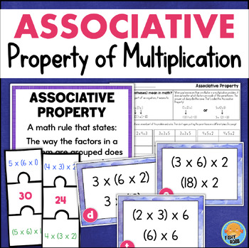 Preview of Associative Property of Multiplication Worksheets Math Centers Assessment