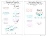Associative and Distributive Property Guide for multiplyin