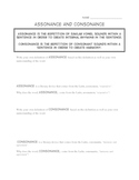 Assonance and Consonance: A worksheet to go with ANY book!