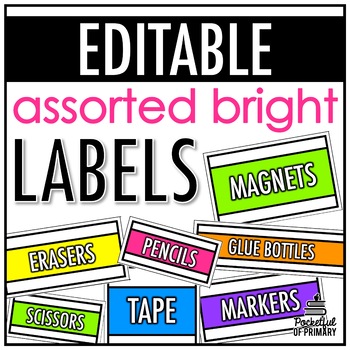 Preview of Assorted Bright Labels | EDITABLE