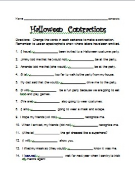 Language Arts Worksheets for Halloween - vocabulary ...