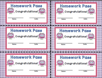 how to make homework passes