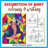 Assumption of Mary Day | Mary Stained Glass Coloring Pages