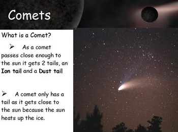 Preview of Astronomy - Asteroids, Comets and Meteors w/worksheet (SMART BOARD)